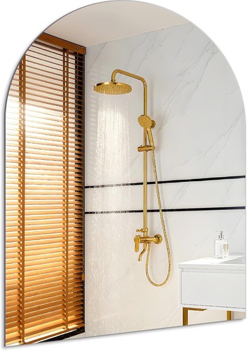 Arched bathroom wall mirror - bathroom,