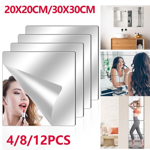 12pcs mirror tiles wall - 12pcs,