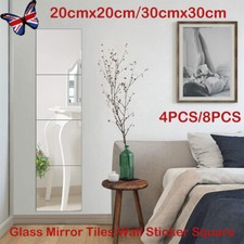 4/8Pcs Mirror Tile Wall