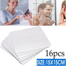16Pcs Mirror Tiles Wall