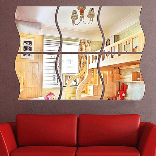 12pcs mirror tiles wavy - 6/12pcs,