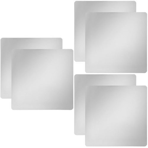 6pcs silver acrylic mirror - silver,