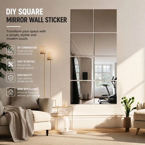 Acrylic mirror tiles wall - mirror,