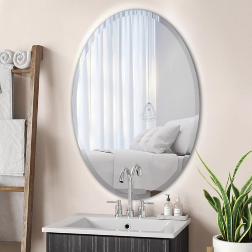 Beveled edge oval - beveled, mirror
