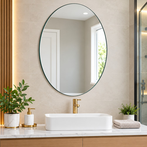 Oval wall mirror - oval,, mirror,