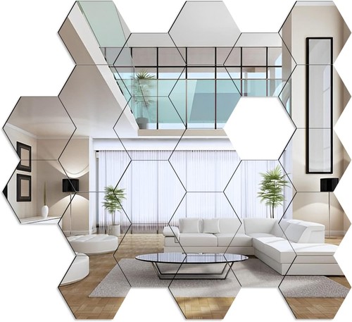 Large mirror tiles wall - large,
