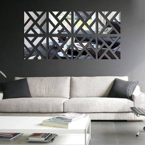 32x glass mirror tiles wall - mirror,