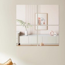 4PCS Mirror Tile Wall Sticker