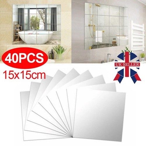 40pcs glass mirror tiles wall - tiles,