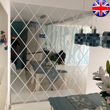 32X Glass Mirror Tiles Wall