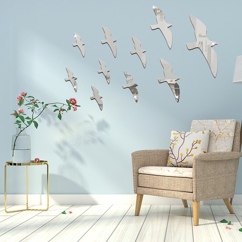 Mirror decals peel - decals, stick