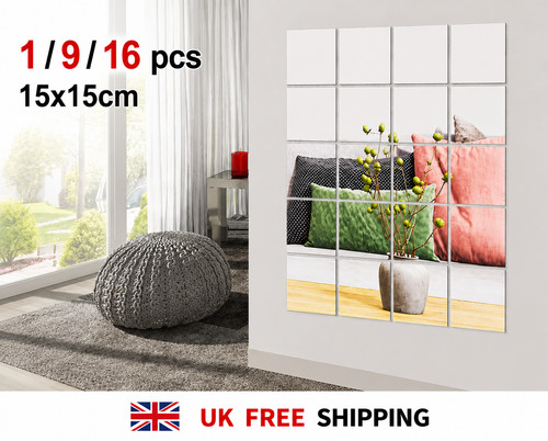 16pcs 15x15cm mirror - 15x15cm, tiles