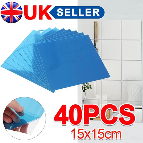 40x glass mirror tiles - 40x,