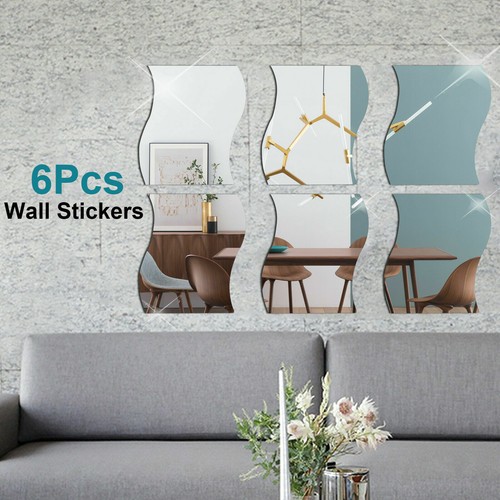 6pcs mirror tile wall sticker - tile,