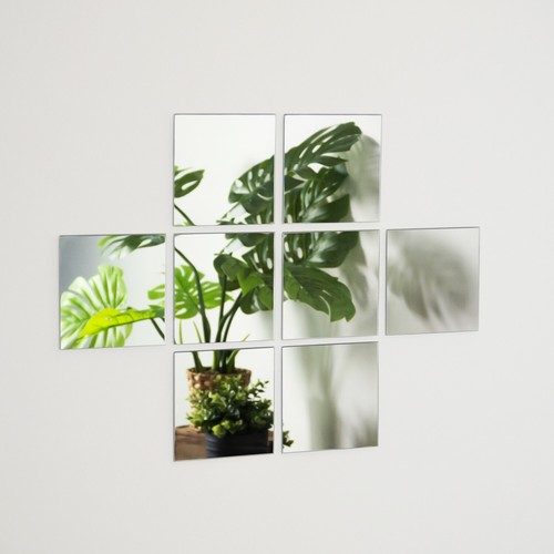 Set glass mirror tiles - of,