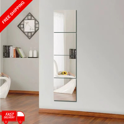 4pcs mirror tiles wall - 4pcs,